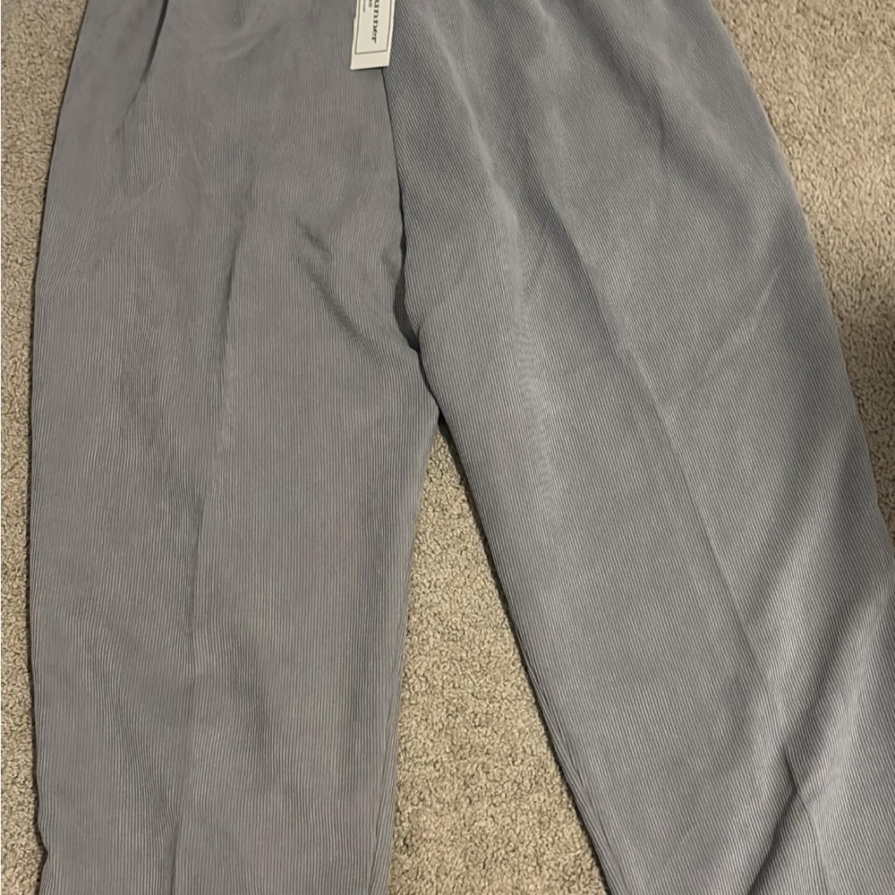 Alfred Dunner Men's Light Gray Corduroy Pants